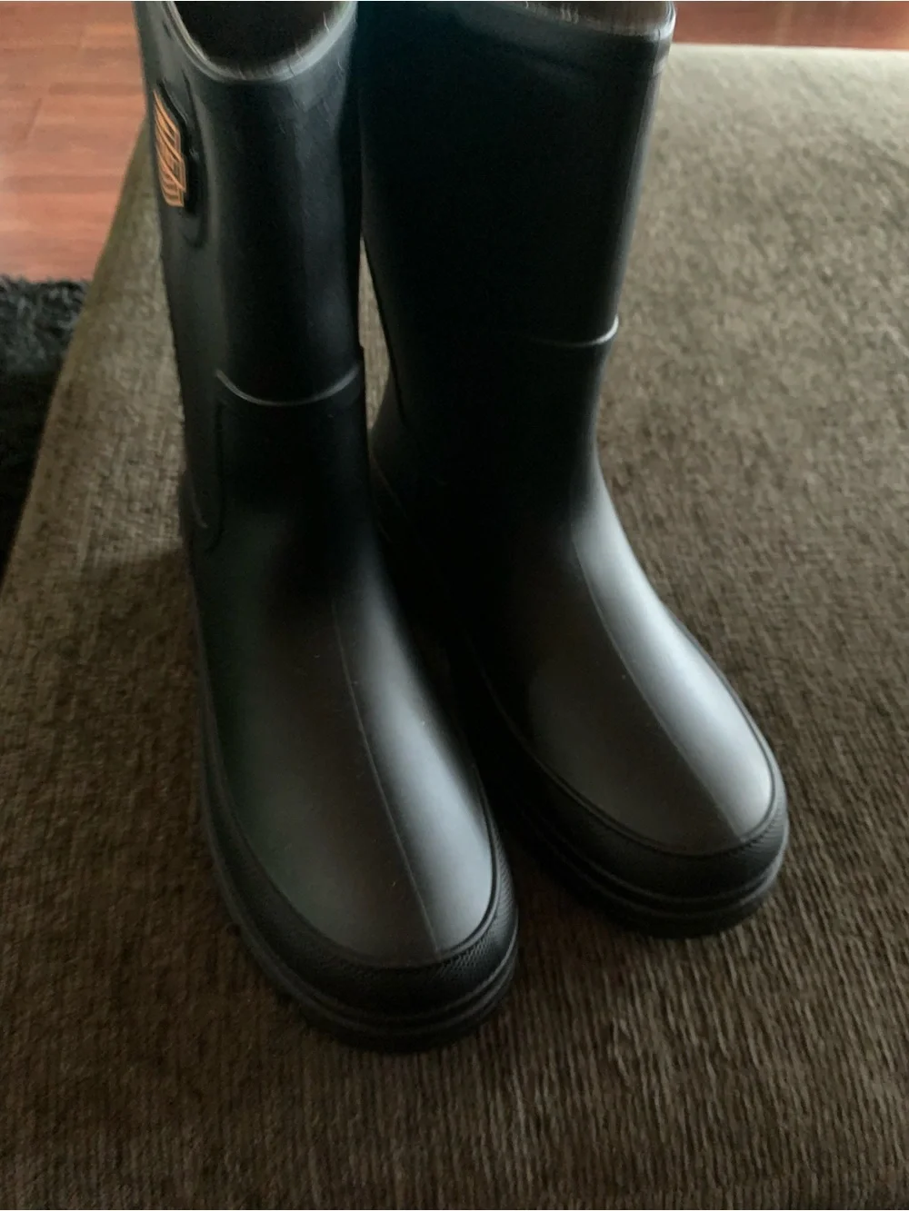 BPTROT Black Waterproof Rubber Work Boots
